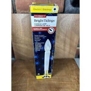 Window Candle Lamp Brass Plated Base 9 Inches( Box Is Bent On Top)